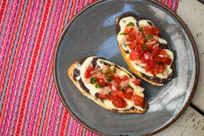 Mollettes, a typical Mexican breakfast